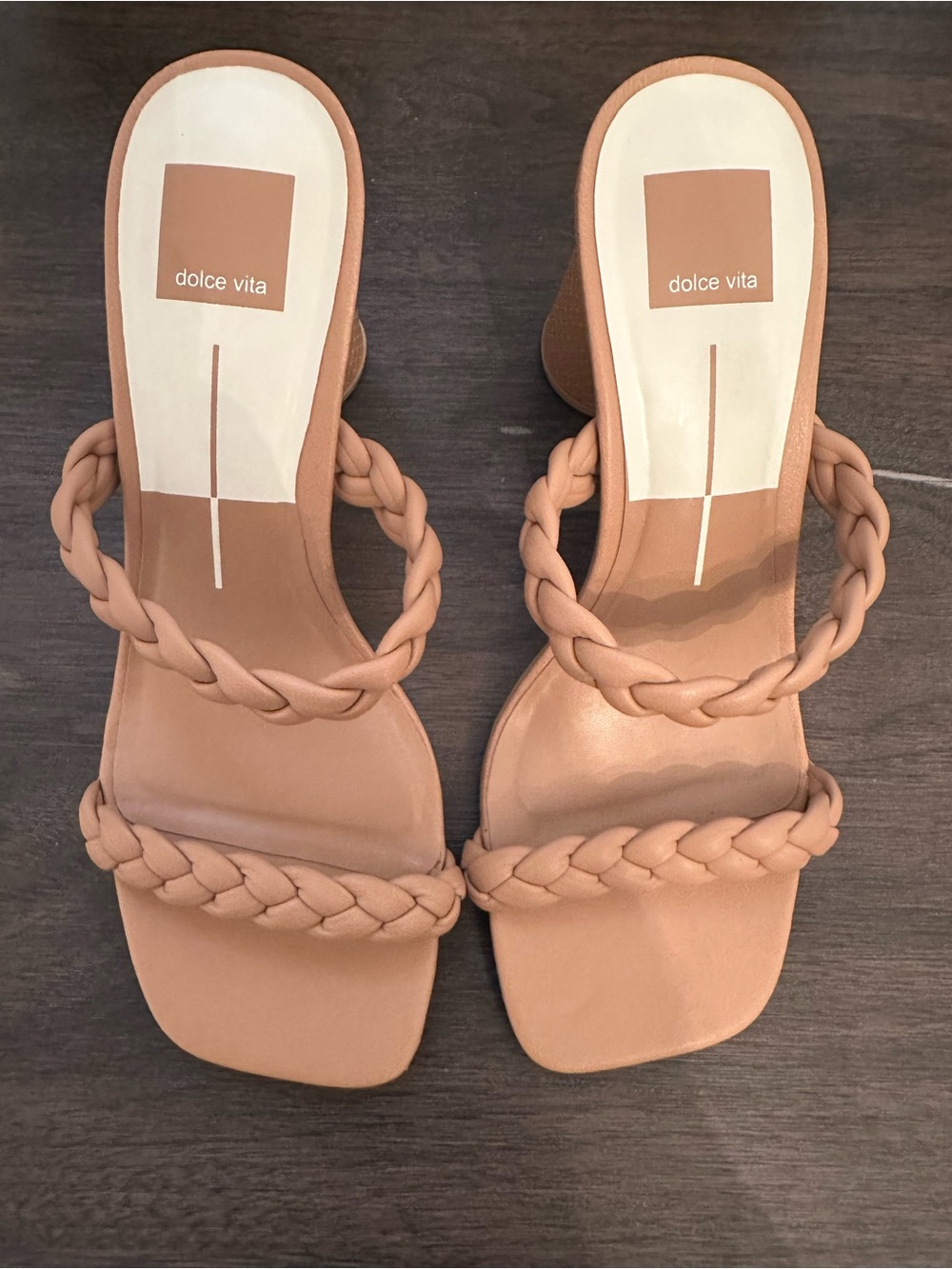 Dolce Vita Braided Double-Strap Mule - Blush Tan